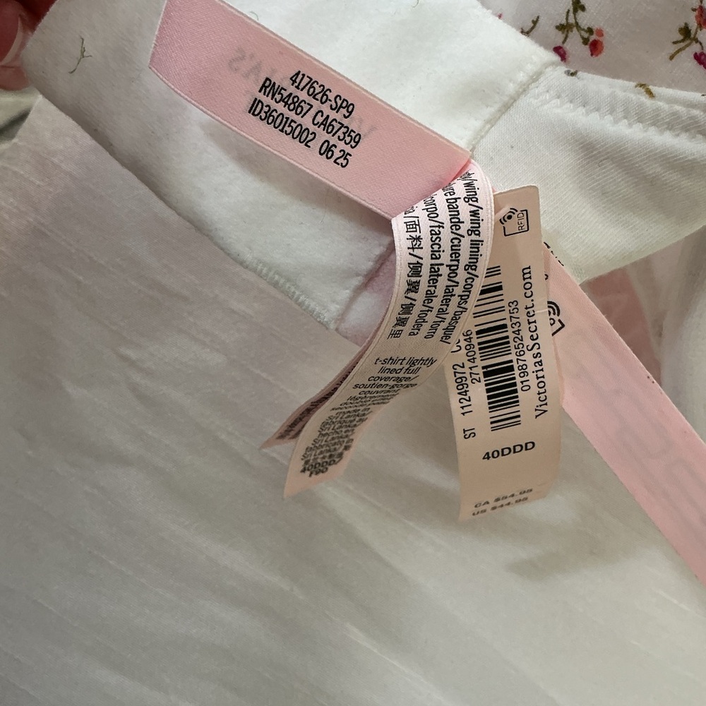 Victoria's Secret White Floral T-Shirt Bra - Picture 6 of 7
